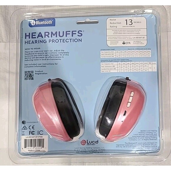 Lucid Hearing Hear Muffs Infant Fit Hearing Protection Pink 0-4 Years New Child - Picture 3 of 6